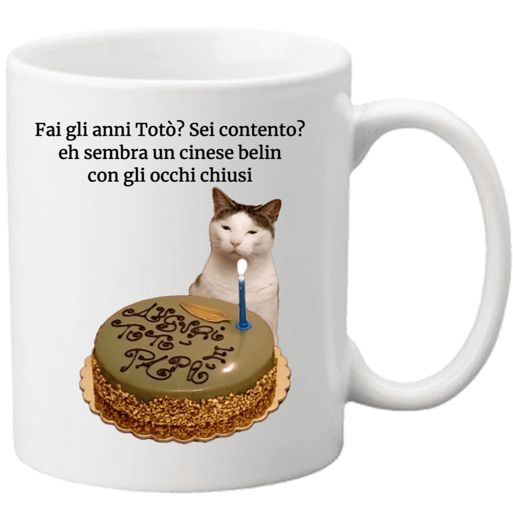 Toto il gatto cinese tazza bianca