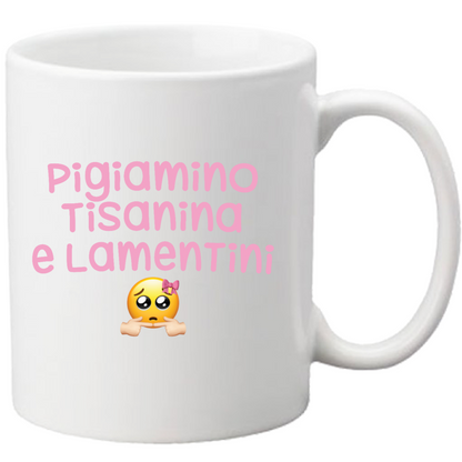 Pigiamino Tisanina e Lamentini - Tazza Bianca