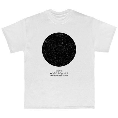 Mappa Stellare con data fidanzamento T-Shirt personalizzata