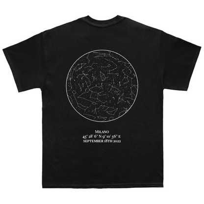 Mappa Stellare con data fidanzamento T-Shirt personalizzata