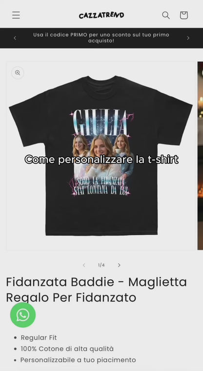 Fidanzata Baddie - Maglietta Regalo Per Fidanzato